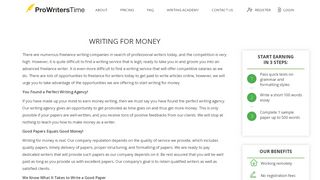 
                            3. Writing For Money With ProWritersTime Freelance Agency