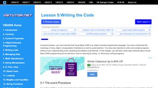 
                            12. Writing the Code in visual basic 2008 - Visual Basic Tutorials