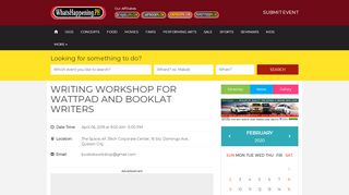 
                            8. WRITING WORKSHOP FOR WATTPAD AND BOOKLAT WRITERS ...