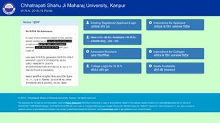 
                            4. - (W.R.N. 2018-19) Chhatrapati Shahu Ji Maharaj University, Kanpur