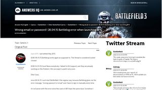 
                            3. Wrong email or password ! 28.04.15 Battlelog error when launching BF3