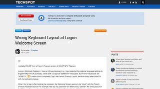 Wrong Keyboard Layout at Logon Welcome Screen - TechSpot Forums