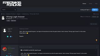 
                            3. wrong login answer - Troubleshooting - Fredaikis AB - Forums - Fredaikis