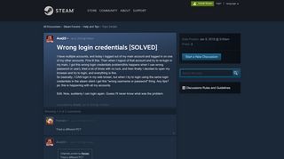 
                            8. Wrong login credentials [SOLVED] :: Help and Tips - Steam Community