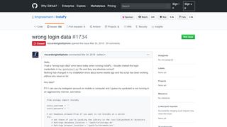 
                            1. wrong login data · Issue #1734 · timgrossmann/InstaPy · GitHub