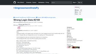 
                            4. Wrong Login Data · Issue #2169 · timgrossmann/InstaPy · GitHub