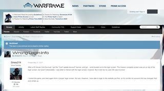 
                            7. Wrong Login Info - PC Bugs - Warframe Forums