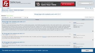 
                            9. Wrong login info randomly sent with 3.5.1 - FileZilla Forums