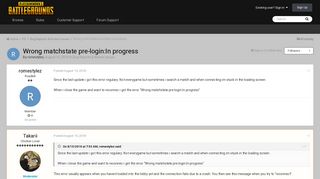 
                            3. Wrong matchstate pre-login:In progress - Bug Reports & Known ...