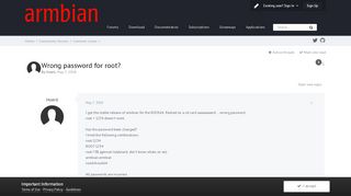 
                            6. Wrong password for root? - Common issues - Armbian forum