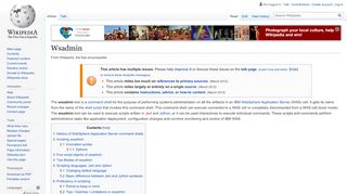 
                            4. Wsadmin - Wikipedia