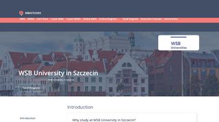 
                            13. WSB University in Szczecin in Poland - MBA