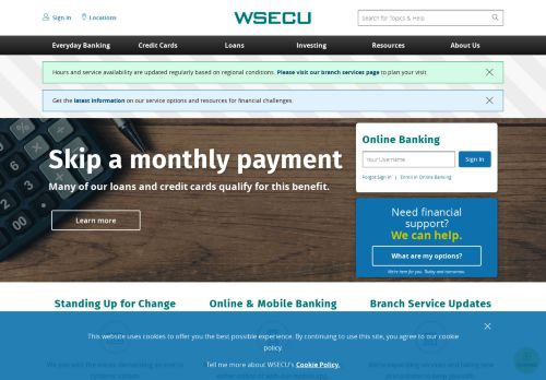 
                            1. WSECU Online Banking