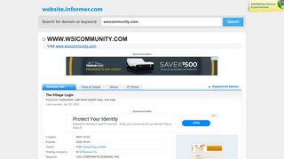 
                            7. wsicommunity.com at WI. The Village Login - Website ...