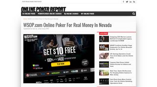 
                            11. WSOP Nevada Online Poker: Promo Code — $10 Free