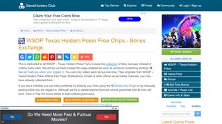 
                            10. WSOP Texas Holdem Poker Free Chips - Bonus Exchange