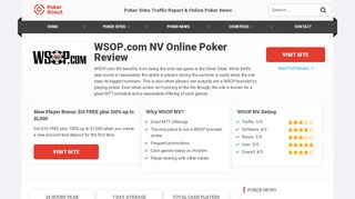 
                            8. WSOP.com Nevada Review - $10 Online Poker Bonus at WSOP NV