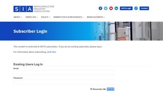 
                            9. WSTS Subscriber Login | SIA | Semiconductor Industry Association