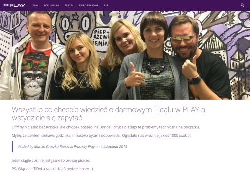 
                            8. Wszystko co chcecie wiedzieć o darmowym Tidalu w PLAY a ...