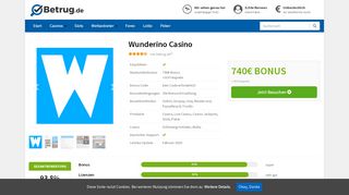 
                            13. Wunderino Casino 2019 | Betrug oder seriös? Wir testen ausführlich!