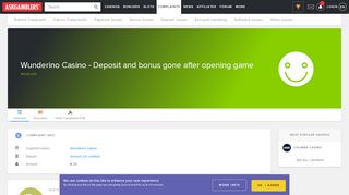 
                            11. Wunderino Casino - Deposit and bonus gone after opening game ...