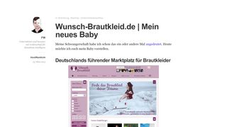 
                            6. Wunsch-Brautkleid.de | Mein neues Baby – Fabian Westerheide ...