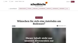 
                            8. Wünschen Sie sich eine Autobahn am Bodensee?