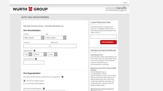 
                            2. Würth Gruppe | Registrierung