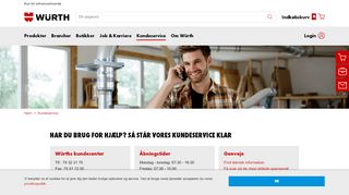 
                            5. Würth Kundeservice - Find hjælp og support her | Würth