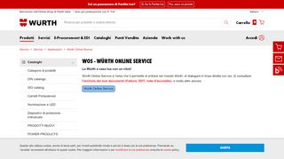 
                            2. Würth Online Service | Würth - Wuerth - Würth Srl