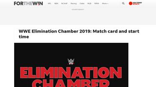 
                            9. WWE Elimination Chamber 2019: Match card and start time