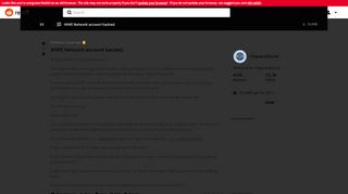 
                            10. WWE Network account hacked. : SquaredCircle - Reddit
