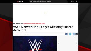 
                            7. WWE Network No Longer Allowing Shared Accounts - Mandatory