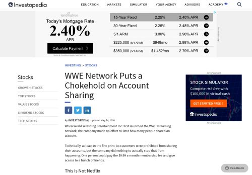 
                            4. WWE Network Puts a Chokehold on Account Sharing - Investopedia