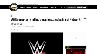 
                            13. WWE reportedly taking steps to stop sharing of Network accounts ...