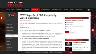 
                            13. WWE SuperCard FAQ: Frequently Asked Questions - WWE SuperCard ...