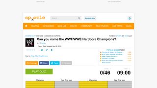 
                            12. WWF/WWE Hardcore Champions Quiz - Sporcle