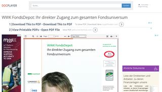 
                            7. WWK FondsDepot: Ihr direkter Zugang zum gesamten ... - DocPlayer.org