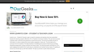 ww.LearnTCi.com - Student & Teacher Login - OurGeeks.com