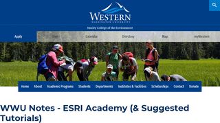 
                            8. WWU Notes - ESRI Academy | Huxley College of the Environment