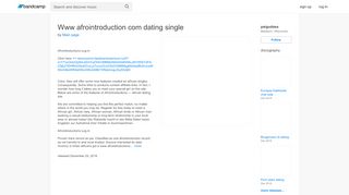 
                            8. Www afrointroduction com dating single | paigudasa