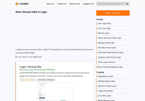 
                            10. Www Amway India In Login