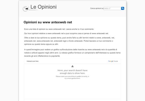 
                            13. Www Antexweb Net - Opinioni Su Www Antexweb Net - Le Opinioni