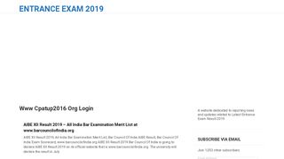 
                            4. Www Cpatup2016 Org Login | Entrance Exam 2018