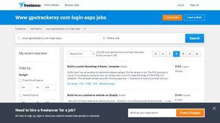 
                            8. Www gpstrackerxy com login aspx Jobs, Employment | Freelancer