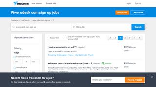 
                            5. Www odesk com sign up Jobs, Employment | Freelancer