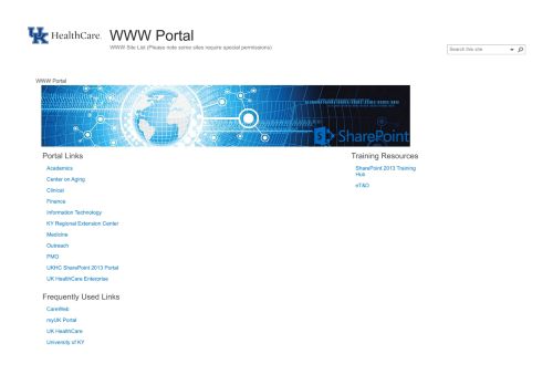 
                            5. WWW SharePoint Portal - UK HealthCare