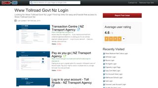 
                            8. Www Tollroad Govt Nz Login