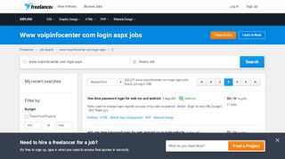 
                            5. Www voipinfocenter com login aspx Jobs, Employment | Freelancer