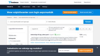 
                            13. Www voipinfocenter com login aspx Munkák, Alkalmazás | Freelancer
